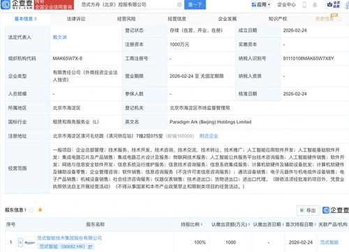 范式智能新設(shè)控股公司，業(yè)務(wù)版圖拓展至集成電路芯片與信息咨詢(xún)服務(wù)